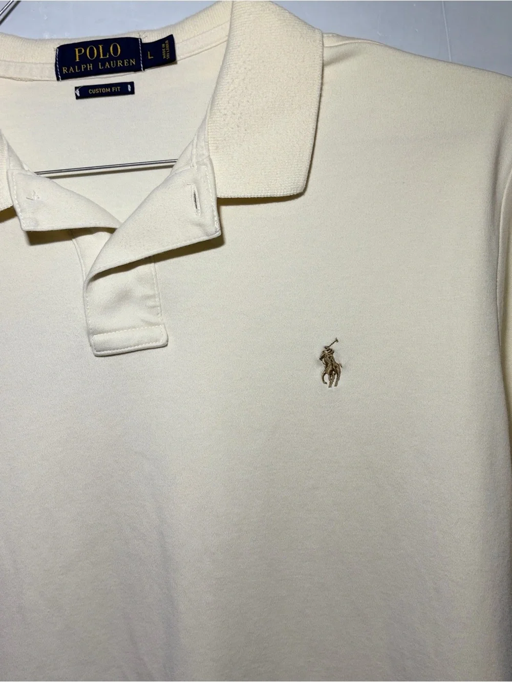 Ralph Lauren Men’s Polo Shirt in Cream